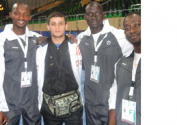 gwa boss musa koteh posed with his gambian athletes