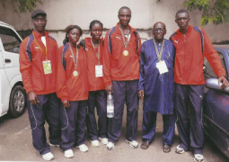 gambian junior athletes with gaa president