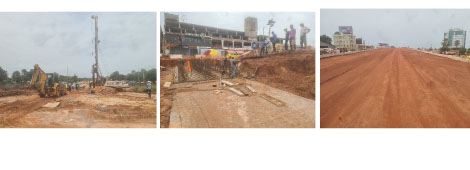 Works progress at 22km OIC Bertil Harding Highway Road constructions