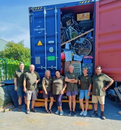 40-foot container for students arrives in Gambia