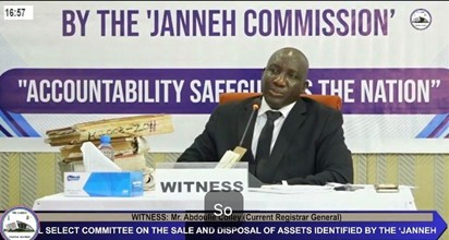 Registrar General admits cancelling Jammeh’s properties without legal basis
