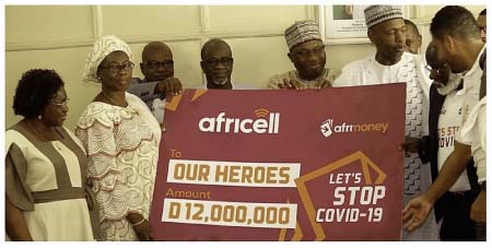 Africell donates D12m to fight covid-19