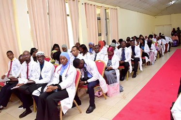 Africmed sponsored event inducts 69 students into clinical training