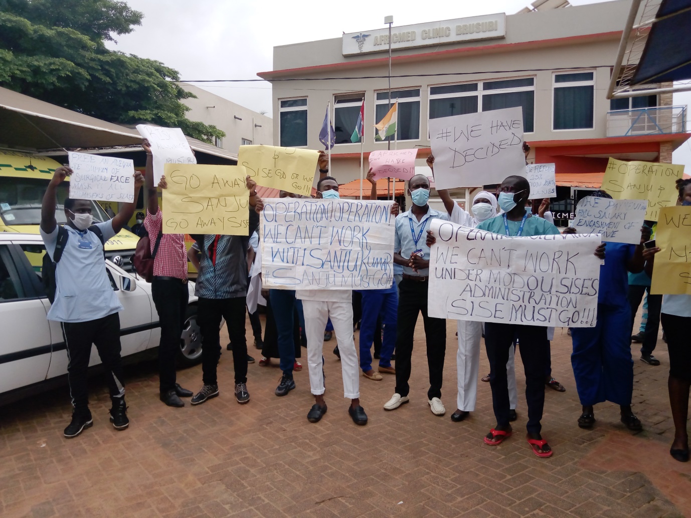 Africmed brands protesting staff “disgruntled”