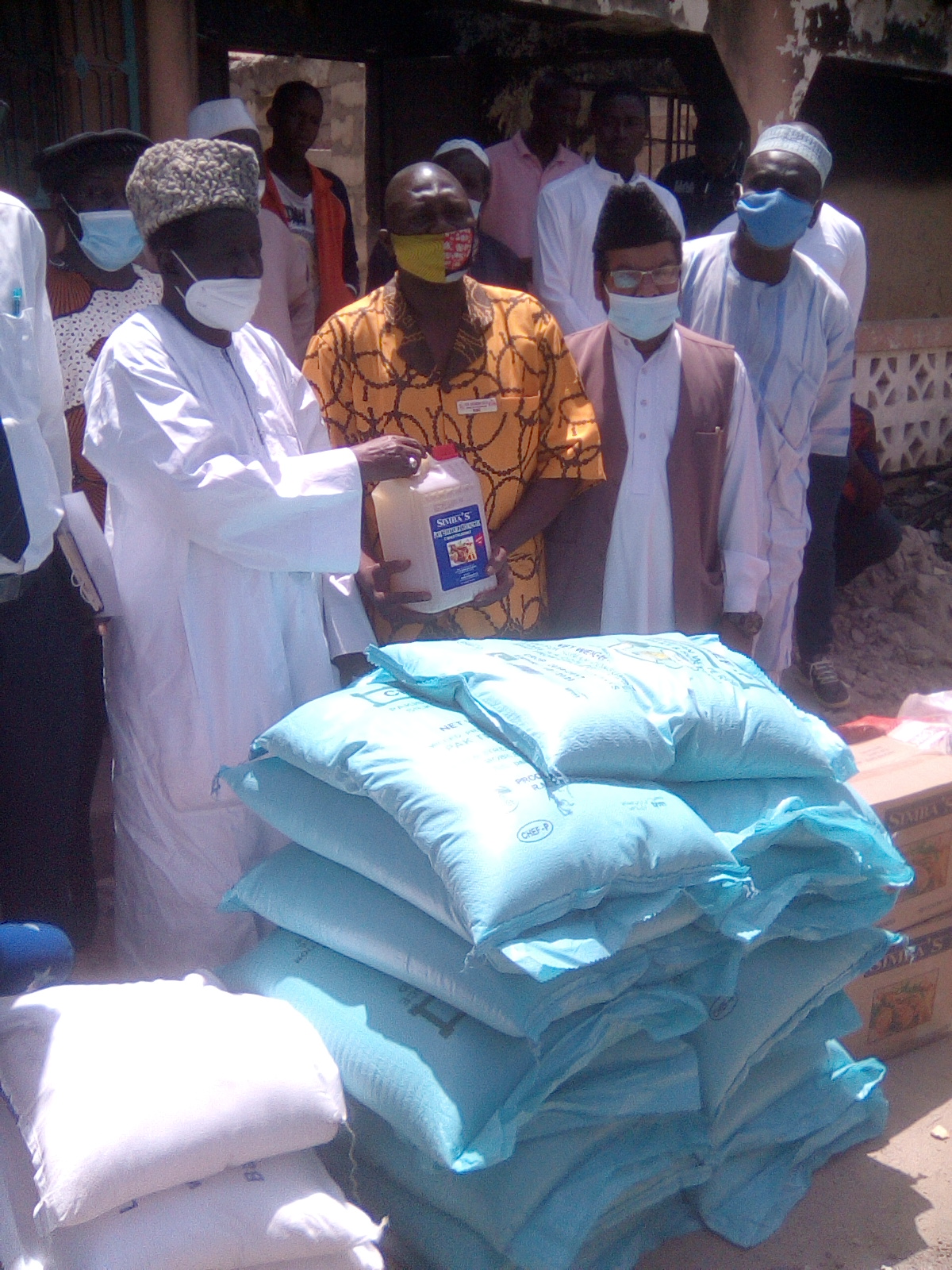 Ahmadiyaa Muslims Jama’at donates food items worth D64,740 to fire victim