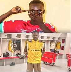 Alagie Baba Leigh in England for trials with Brentford FC