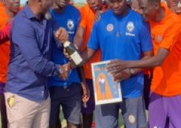 Alieu Jagne receives Coach of the Month Award 