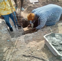 Alkalo Darboe lays foundation stone of Gunjur Mini Stadium dressing room