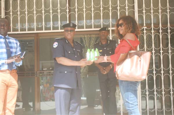 Ambassador Bootes donates sanitary items to Gambia Police Force