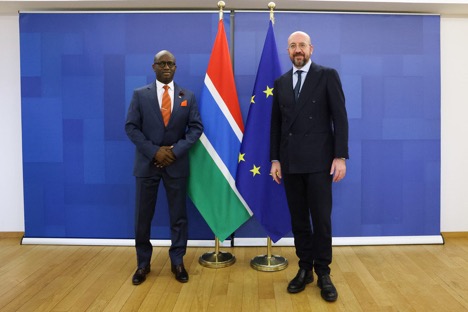 Ambassador Jorbateh presents letters of credence to president of European Council