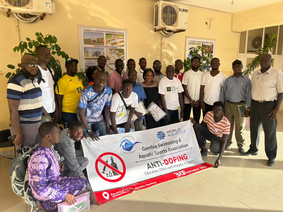 Gambia swimming association organises anti-doping training