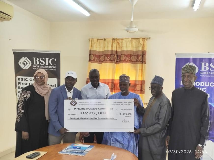 BSIC Gambia donates D275,000 to Pipeline Mosque Foundation