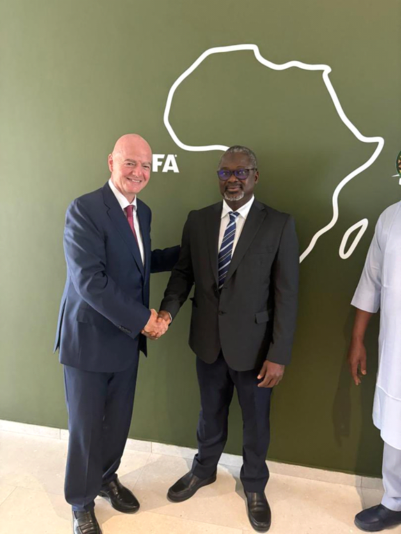Lamin Kabba Bajo joins FIFA President Infantino at FIFA Africa Office opening ceremony
