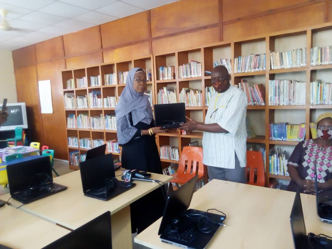 Banjul North MP presents 14 Laptops to National Library