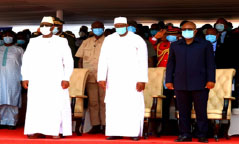 Les Présidents Barrow, Sall et Embalo procèdent à l’inauguration du projet conjoint de 720 millions de dollars de l’Organisation pour le Développement du Fleuve Gambie (OMVG)