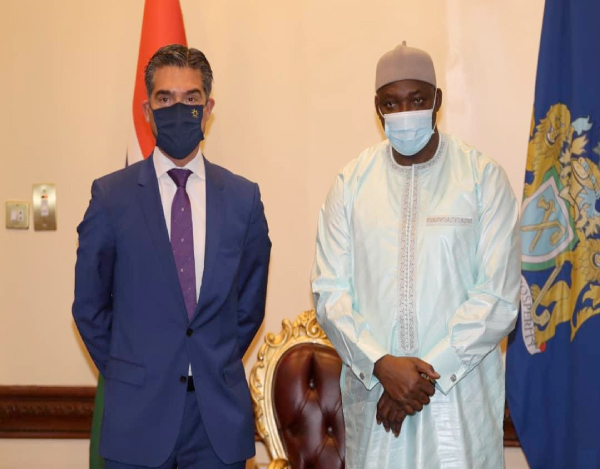 President Barrow Receives the Credentials of the  Portuguese Ambassador to The Gambia