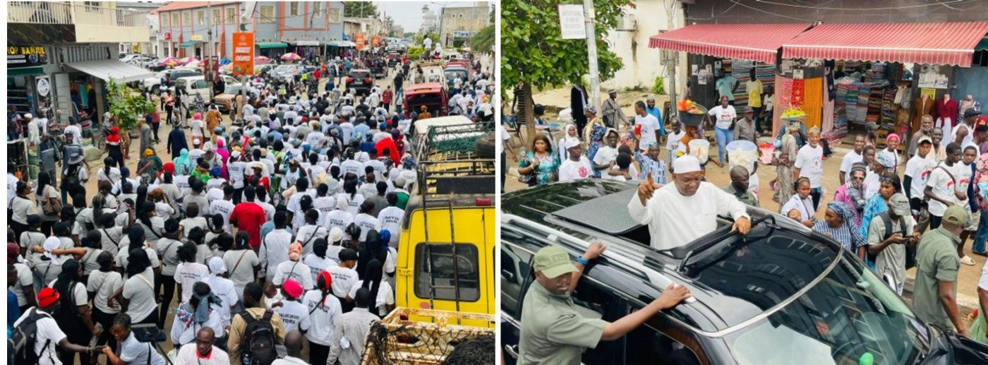 Barrow embarks on nationwide tour amid rousing welcome in Banjul