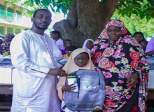 Basse Area Council, ChildFund donate school bags to vulnerable pupils
