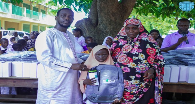 Basse Area Council, ChildFund donate school bags to vulnerable pupils