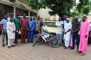 Caritas Gambia presents bicycles to students