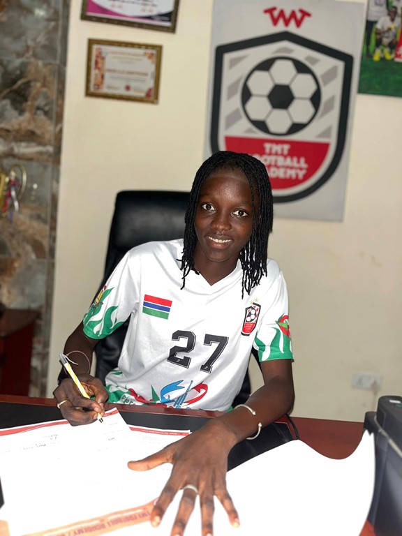 Former Brikama Utd captain Binta Jarju signs for TMT female team
