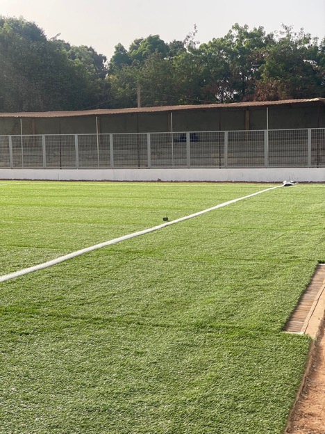 Brikama Box Bar Mini Stadium construction project at finishing stage