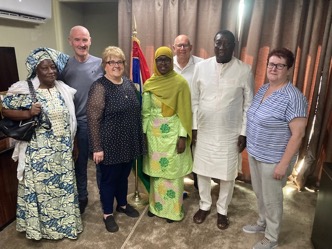 British member of House of Lords Baroness meets Basic Edu minister