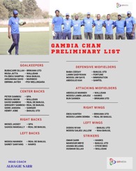 Gambia CHAN Coach releases squad ahead of Senegal friendly
