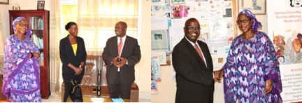 COURTESY VISIT BY FRANKLIN MUTAHAKANA, JOINT WORLD BANK GROUP RESIDENT REPRESENTATIVE TO H.E DR. ISATOU TOURAY EXECUTIVE DIRECTOR GAMCOTRAP