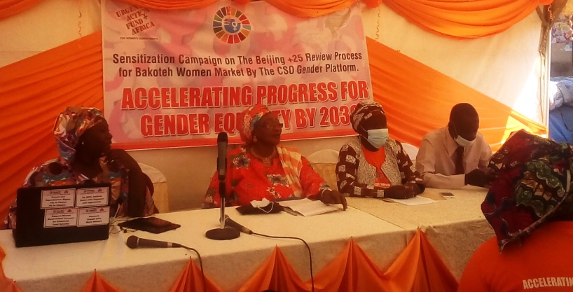CSO Gender Platform sensitise Bakoteh market women on Beijing +25 Review Process