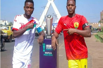 Captain Kebba Badjie joins Guinean counterpart to unveil WAFU A U-20 trophy in Bamako