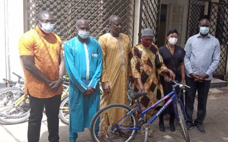 Caritas Gambia presents over 200 bicycles to LRR schools