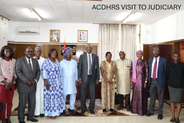 ACDHRS Senior Officials pay courtesy call on Chief Justice