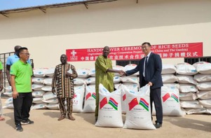 China-Aid Agric Project presents 200 bags of rice seeds, others to Agric Ministry