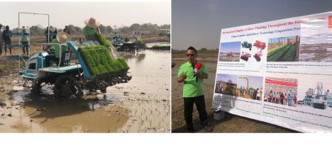 China-Gambia Agric project demonstrates fully mechanised rice production