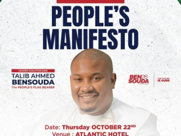 Coalition 2026 to launch ‘The People’s Manifesto’ in Banjul