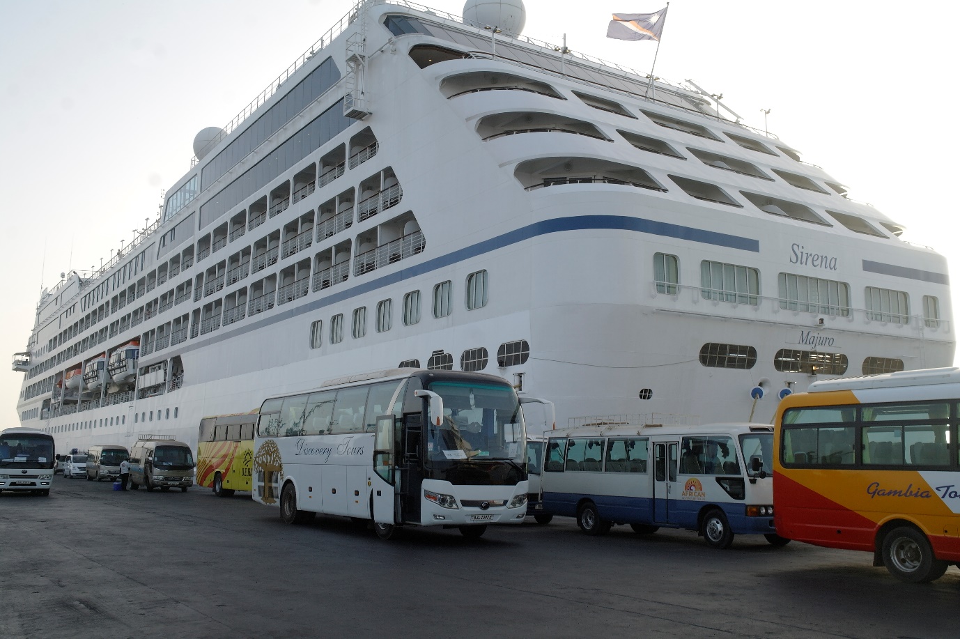 Cruise Ship Oceania Sirena docks as Gambia eyes growth in cruise tourism