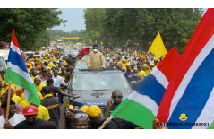 Darboe addresses supporters at residence