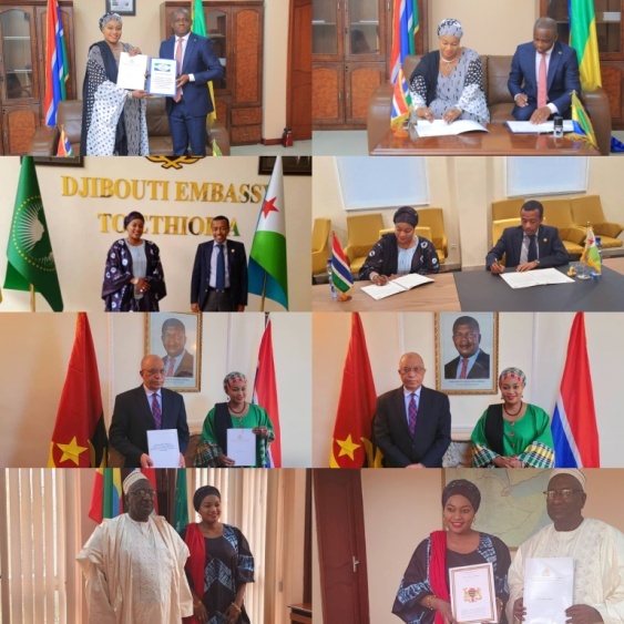 Gambia establishes diplomatic relations with Djibouti, Chad, Gabon and Angola