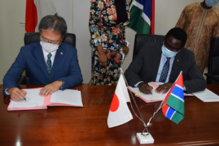 Tangara signs D125m Japanese food aid to Gambia