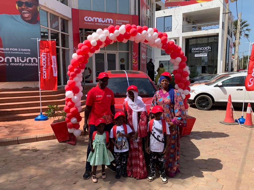 Comium Gambia elegantly presents Dream Car to winner