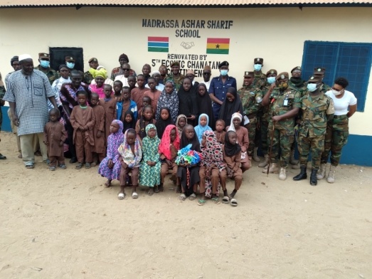 ECOMIG Ghana Contingent renovates Madrass, donates educational materials to Munyagen school