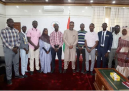 EDUSA students with VP Jallow 