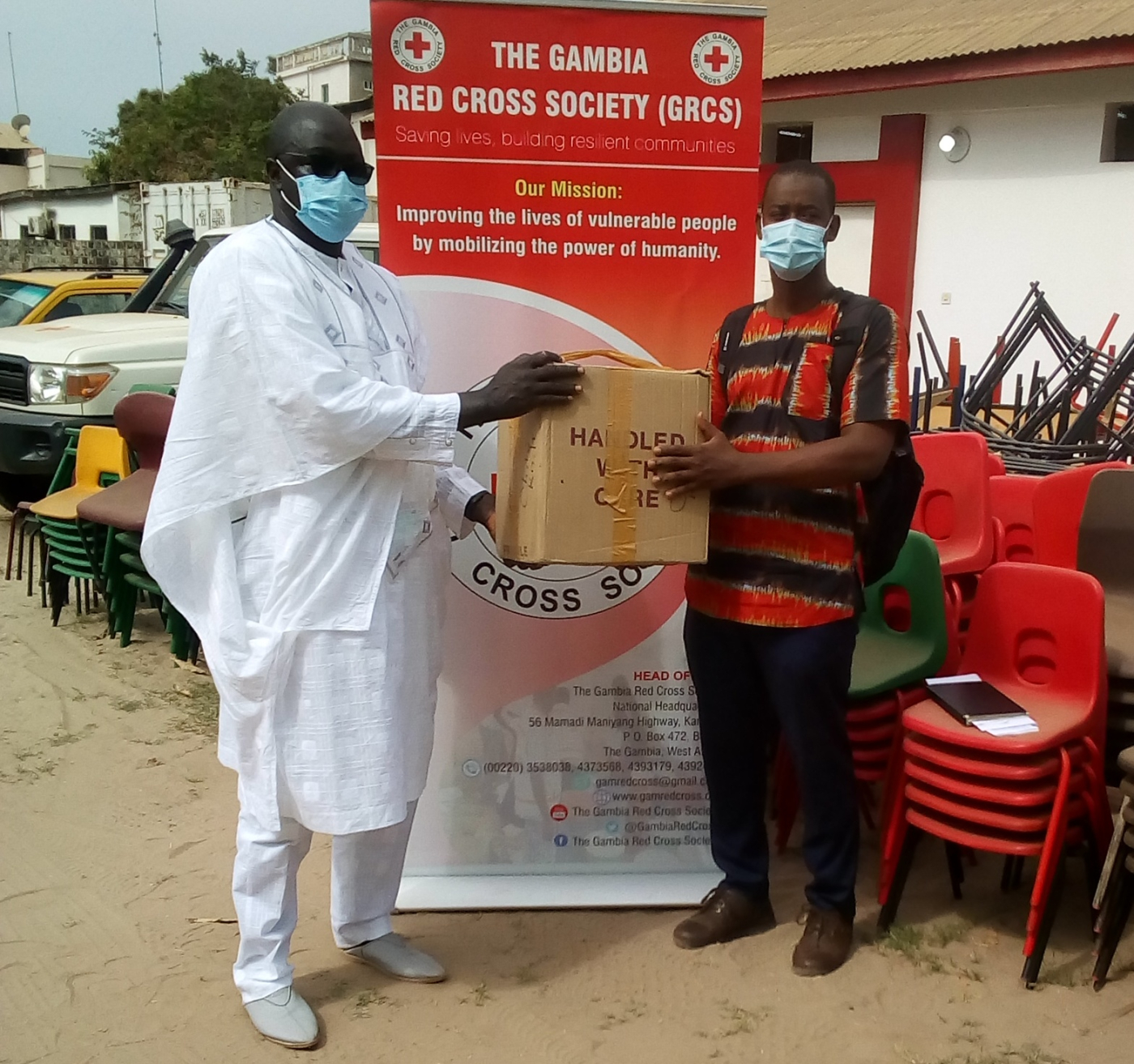EMCCE hands over educational materials to GRCS