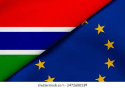 EU Flag and Gambia flag