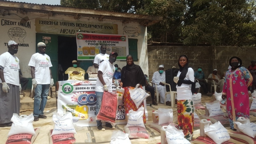 Ebbeh Gi Youth Development Association extends food aid to households