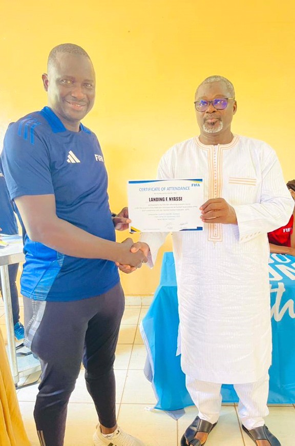 Kabba Bajo presides over closing ceremony of FIFA, GFF Referees Assessors course