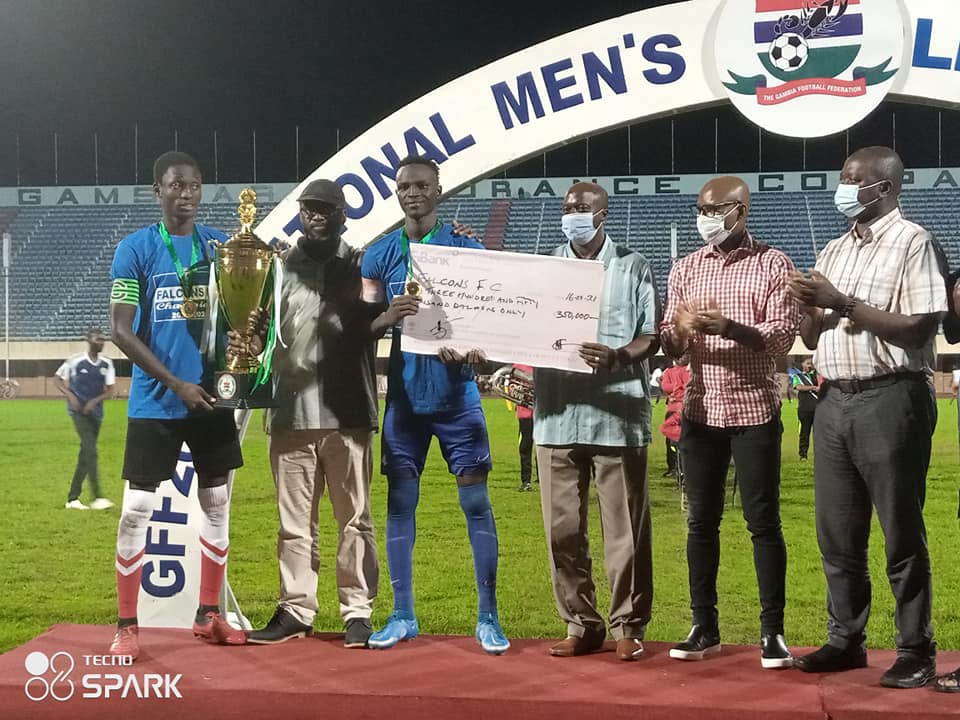 GFF decorates Falcons FC with trophy, meals and cash