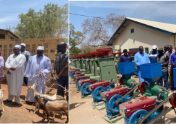 Farmers receive livestock 