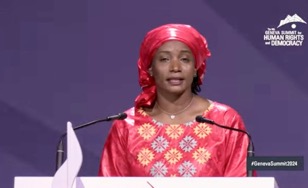Fatou Baldeh MBE received the 2024 International Women’s Rights Award at the Geneva Summit for Human Rights and Democracy 